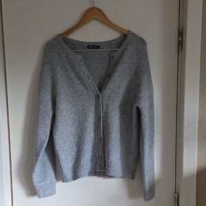 Gray Women's Cardigan Sweater